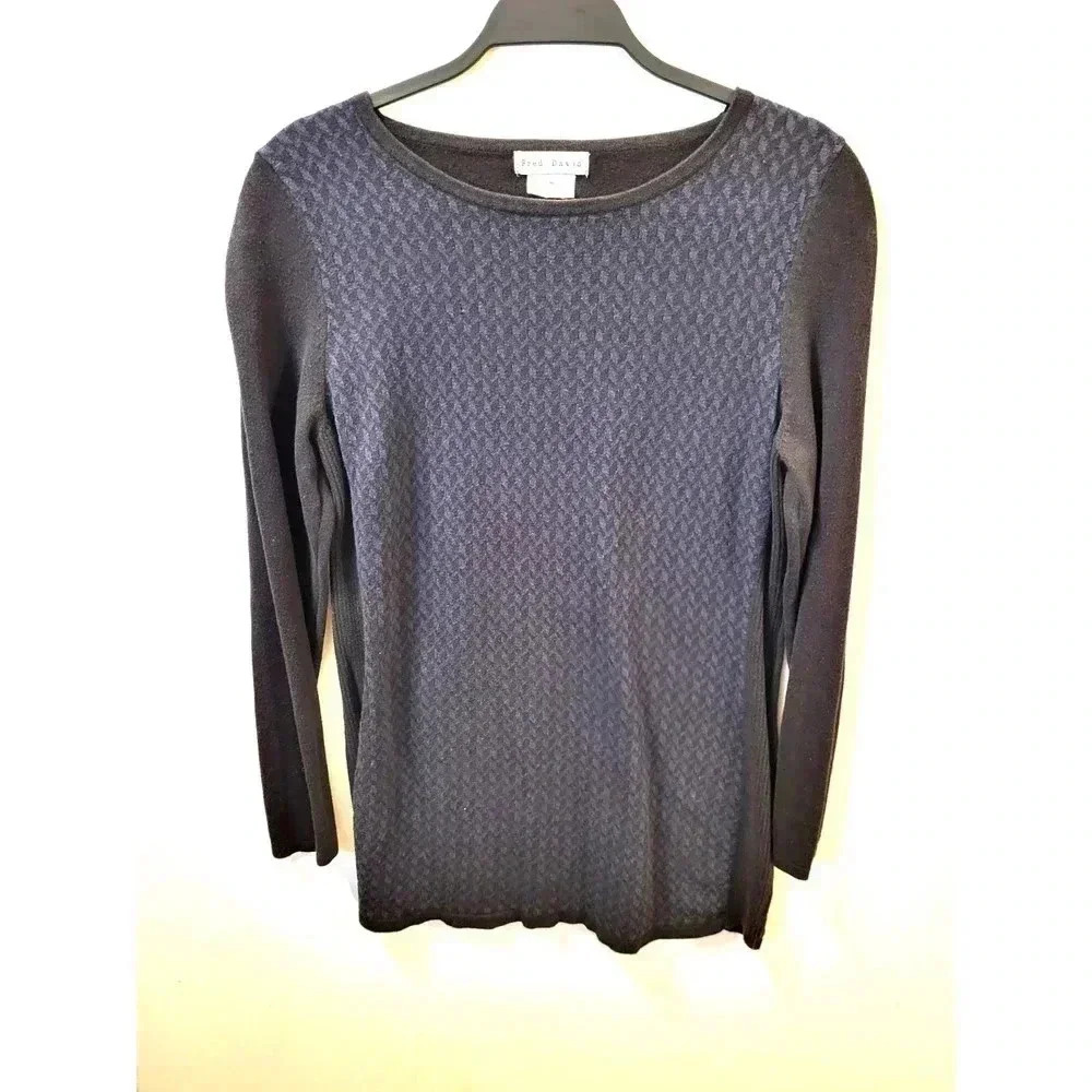 Fred David Blue Knit Sweater